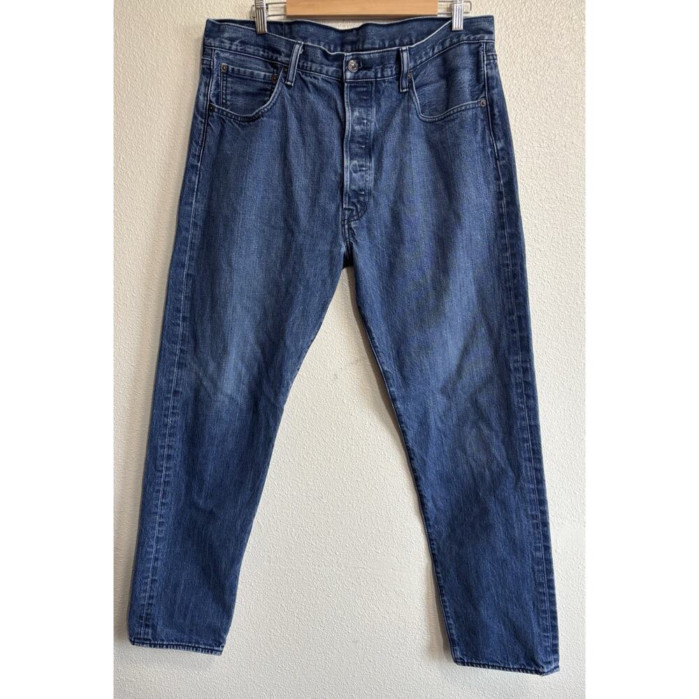 Levi's 501 Jeans Mens 36x32 Straight Leg Button Fly Medium Wash Western Cowboy